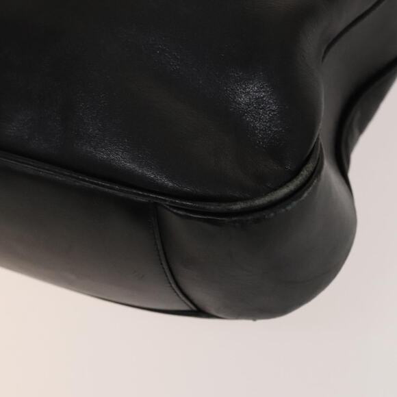 GUCCI Bamboo Shoulder Bag Leather Black Gold 001 001 - Picture 14 of 16